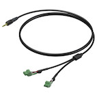 Procab CLA833 Mini jack male stereo - 2x terminal block (3p-3.81mm), 3 Meter Procab CLA833 Mini jack male stereo - 2x terminal block (3p-3.81mm), 3 Meter