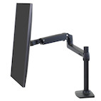 ERgotron LX Monitor Arm mit hoher Säule, Tischhalterung | Bildschirmgröße: 34" | mattschwarz
