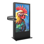 Hagor HP Kiosk 65" FS – B2B Indoorstele für zwei Bildschirme, Back-to-Back | Portrait-Format | Bilds