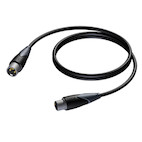 Procab CLA901/1 1x XLR Male auf 1-XLR Female Mikrofonkabel, vergoldete Kontakte, Länge 1m, schwarz