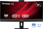 ViewSonic VG3457CV 34" UWQHD 21:9 Curved Video Conferencing Docking Monitor mit Windows Hello & Zoom