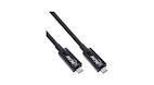 Inline USB 3.2 Gen.2 AOC Kabel, USB-C Stecker/Stecker, schwarz, 7,5m