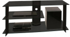 Vorschau: VCM TV-Rack für Subwoofer "Subuso" Schwarz mit 3 Glasböden Schwarzglas 120 cm