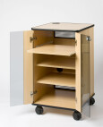Liesegang Medienschrank Basic buche mit Glastür