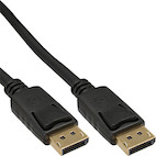 InLine DisplayPort Kabel, schwarz, vergoldete Kontakte, 2m