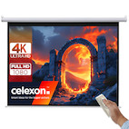 celexon basic line Motorleinwand 200 x 150cm,Heimkino-Leinwand,Leinwand Format 4:3, Beamerleinwand,