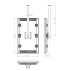 Vorschau: Hagor PLD Samsung OM55N Cover - höhenverstellbare Deckenhalterung für Samsung OM55N mit Rückverkleid