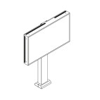 Vorschau: Hagor ScreenOut® OH 75 - Outdoorstele für Samsung OH 75-Serien - Landscape