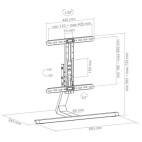 Vorschau: Hagor HA Tablestand - Tischstandsystem Displays 32-55" | Höhenverstellbar | max VESA 400x400 | Tragl