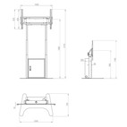 Vorschau: Hagor HP Twin Lift FS-B freistehendes, elektro-motorisch höhenverstellbares Liftsystem