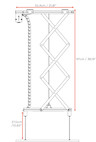 Vorschau: celexon Beamer Deckenlift PL2000 Plus - max. ausfahrbar bis 196 cm - 25kg Traglast