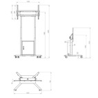 Vorschau: Hagor HP Twin Lift M-B - mobiles, motorisches höhenverstellbares Liftsystem 55-86"| VESA max. 900x6
