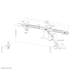Vorschau: Neomounts NM-D775DX3WHITE Monitorarm 17-27" - Gasfeder - Topfix - 180°-Stopp - Klemme/Durchführung -