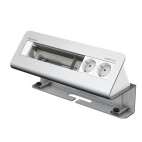 Vorschau: Kindermann Tischanschlussfeld CablePort desk² 6-fach 2 x Strom Alu Vorschau: Kindermann Tischanschlussfeld CablePort desk² 6-fach 2 x Strom Alu