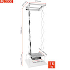 Vorschau: celexon Beamer Deckenlift PL2000 - max. ausfahrbar bis 196 cm - 15kg Traglast - Demo