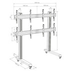 Vorschau: Hagor HA-VWT - Videowall-Trolley 2x2 - 46-55" |max. VESA 800x400 | Traglast 160 kg