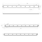 Vorschau: Hagor Adapterstreifen max. 800mm inkl. Lochbild alle 100mm/2teiliges Set