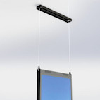 Vorschau: HI-ND 55" Deckenhalterung für Samsung OM55N-DS, Hochformat, schwarz