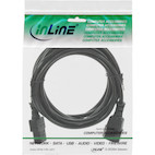 Vorschau: InLine Kaltgeräteverlängerung, C13 auf C14, schwarz, 5m