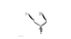 Vorschau: Neomounts NM-D750DSILVER Monitorarm 10-32" - Gasfeder - Klemme/Durchführung - 9 kg - 25,4 cm (10") -