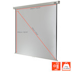 Vorschau: celexon Rolloleinwand Professional 240 x 240 cm - 1:1 - Gain 1,2 - 134"
