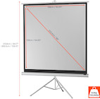 Vorschau: celexon Stativleinwand Economy 158 x 158 cm - White Edition