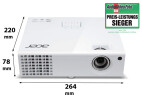 Vorschau: Acer X1373WH 3D Heimkino Beamer mit 3000 ANSI-Lumen und WXGA Auflösung