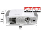 Vorschau: Acer H7550BD 3D Heimkino Beamer mit 3000 ANSI-Lumen und Full-HD