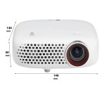 Vorschau: LG PW600G Mini Beamer mit 600 ANSI-Lumen und WXGA Auflösung