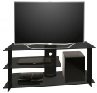 Vorschau: VCM TV-Rack für Subwoofer "Subuso" Schwarz mit 3 Glasböden Schwarzglas 120 cm