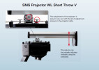 Vorschau: SMS Wandhalterung Short Throw V mit Säule 680mm Aluminium/Weiß