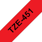 Vorschau: Brother TZe-451 Schriftband schwarz/rot 24mm/8m