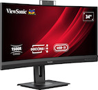 Vorschau: ViewSonic VG3457CV 34" UWQHD 21:9 Curved Video Conferencing Docking Monitor mit Windows Hello & Zoom