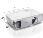 Vorschau: BenQ W1110s 3D Heimkino Beamer mit 2200 ANSI-Lumen und Full-HD