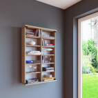 Vorschau: VCM CD / DVD Wandregal "Zuntisa" | Wand Regal Hänge Vitrine Sonoma-eiche (sägerau)