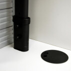 Vorschau: Liesegang Display Schrank ST 55 - hellgrau mit silberfarbigem Rollo
