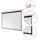 Vorschau: celexon basic line Motorleinwand 200 x 150cm,Heimkino-Leinwand,Leinwand Format 4:3, Beamerleinwand,