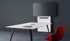 Vorschau: Holzmedia W6 Displaystele M, Front 80cm, Universalblende 20cm, weiß