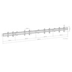 Vorschau: Hagor comPROnents® Menuboard Wandhalterung für 4 Displays 32-43" Landscape| max. VESA 200x200