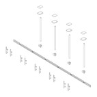 Vorschau: Hagor comPROnents® Menuboard Deckenhalterung für 5 Displays 46-65" Landscape| max. VESA 600x400