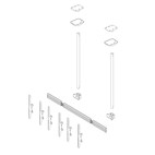 Vorschau: Hagor comPROnents® Menuboard Deckenhalterung für 3 Displays 46-65" Portrait| max. VESA 400x600