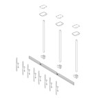 Vorschau: Hagor comPROnents® Menuboard Deckenhalterung für 4 Displays 46-65" Portrait| max. VESA 400x600