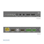 Vorschau: Purelink 18Gbps USB-C KVM-Switcher mit Dante und Multiview, 4K (60Hz 4:4:4) über USBC / HDMI+USB, in