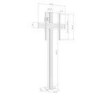 Vorschau: Hagor CPS Floor-Wall Single 55 - 65" Standsystem zur Boden-Wand-Montage