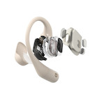 Vorschau: SHOKZ OpenFit Open-Ear-Design Bluetooth Kopfhörer mit 28 Stunden Wiedergabezeit | Farbe: Beige