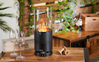 Vorschau: Block The Flame kabelloser Bluetooth-Lautsprecher mit Tischfeuer für gemütliches Ambiente in Schwarz