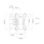 Vorschau: Purelink PM-FM10-100 PureMounts TV-Halterung - schwenkbar - Vesa 100