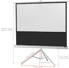 Vorschau: celexon Stativleinwand Economy 133 x 75 cm - White Edition