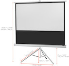 Vorschau: celexon Stativleinwand Economy 184 x 104 cm - White Edition