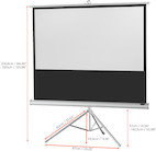 Vorschau: celexon Stativleinwand Economy 219 x 123 cm - White Edition